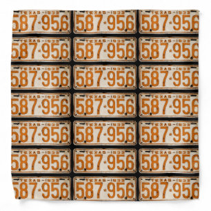 Bonnie & Clyde License Plate Bandana