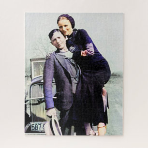 Bonnie & Clyde The Barrow Gang Color Redux Jigsaw Puzzle