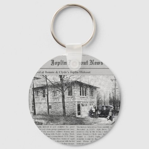 Bonnie  Clydes Joplin Hideout Keychain