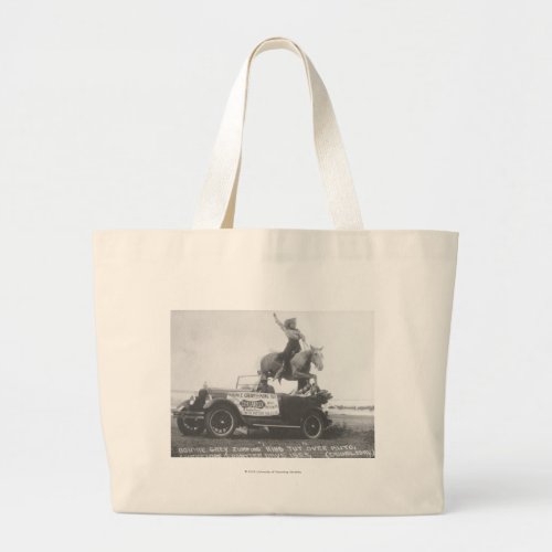 Bonnie Gray jumping her horse Large Tote Bag