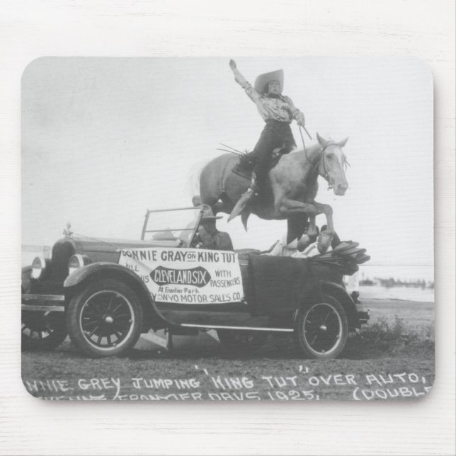 Bonnie Gray jumping her horse. Mouse Pad (Front)