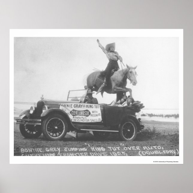 Bonnie Gray jumping her horse. Poster (Front)