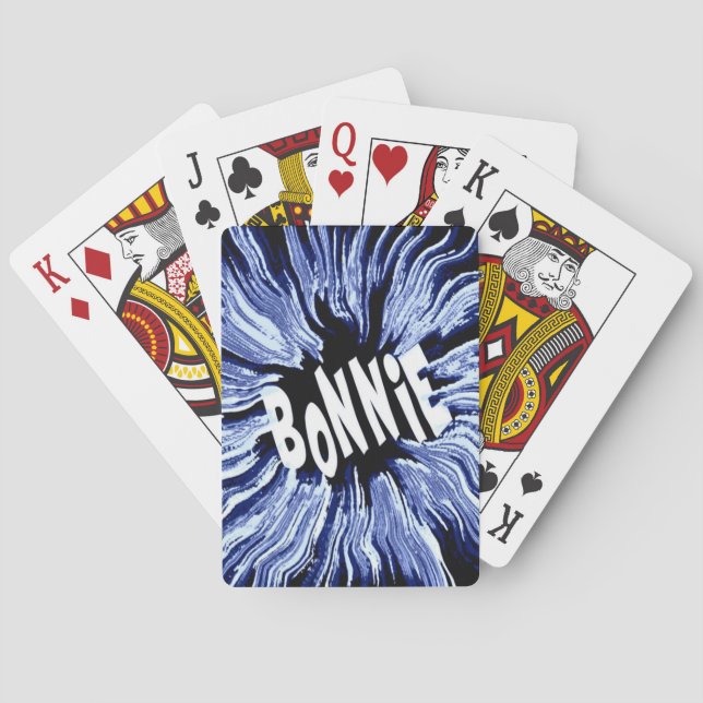 Bonnie Name Star Art Poker Cards (Back)