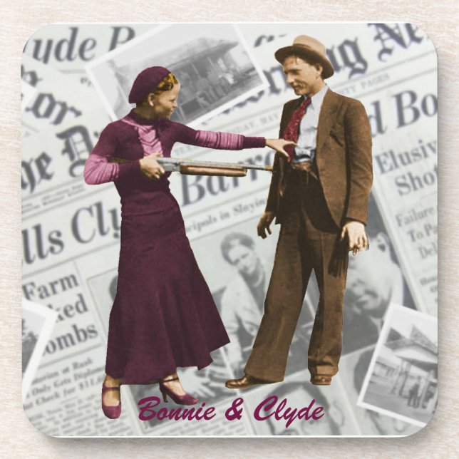 Bonnie Parker and Clyde Barrow Coaster (Front)