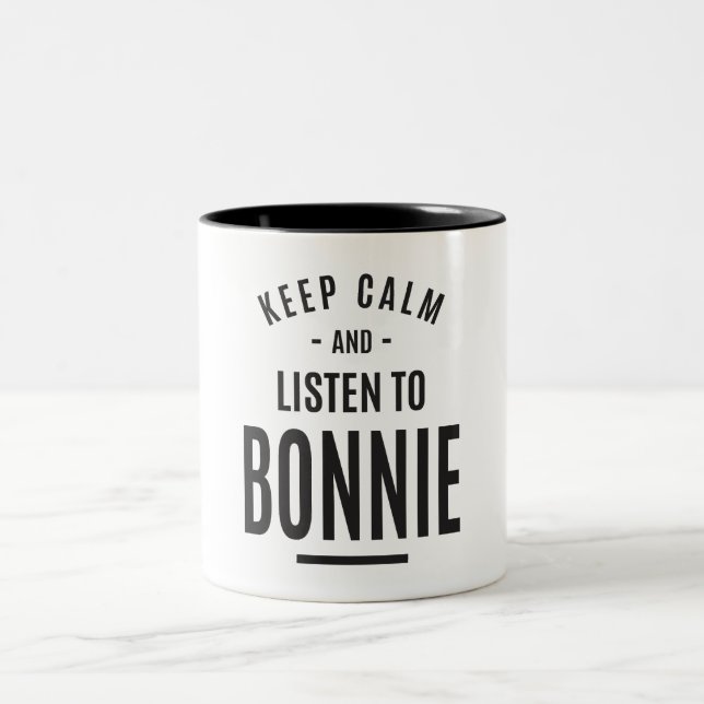 Bonnie Personalized Name  Two-Tone Coffee Mug (Center)