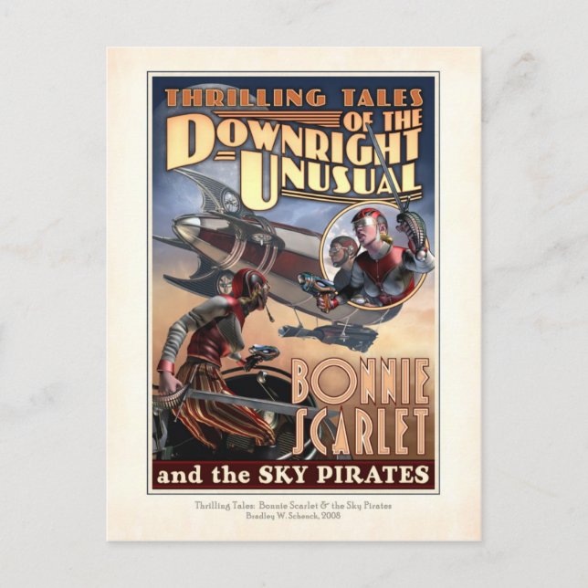 Bonnie Scarlet & the Sky Pirates Postcard (Front)
