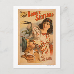 Bonnie Scotland at the Fair Clown Theatre Postcard