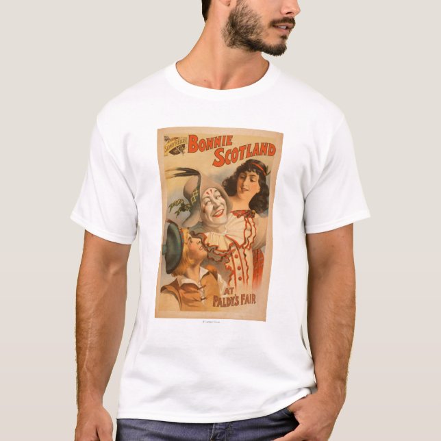 Bonnie Scotland at the Fair Clown Theatre T-Shirt (Front)