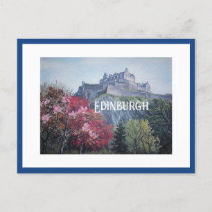 Bonnie Scotland beautiful Edinburgh Castle art Postcard