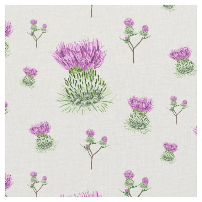 Bonnie Thistles Fabric (Close Up)