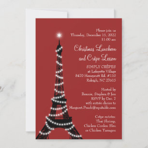 Bonnie's Eiffel Tower Invitation red