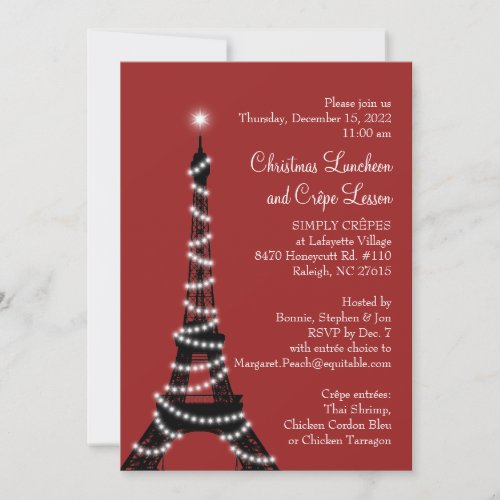 Bonnies Eiffel Tower Invitation red