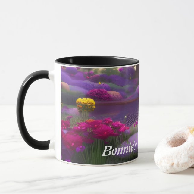 Bonnie's Morning Tea Personalized Customizable Mug (With Donut)
