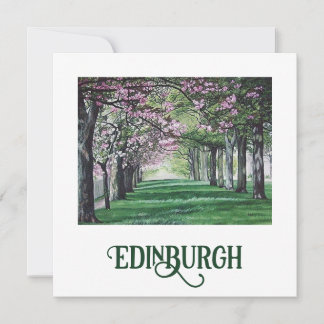 Bonny Scotland beautiful Edinburgh park fine art Holiday Card