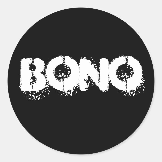 Bono Classic Round Sticker (Front)