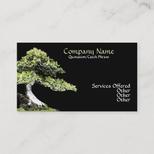 Customizable Bonsai Business card