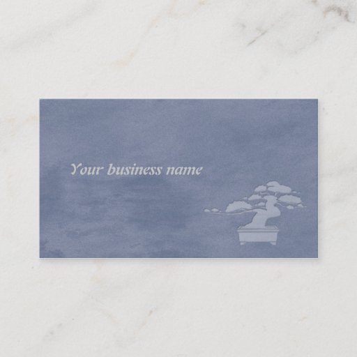 Customizable bonsai business card template