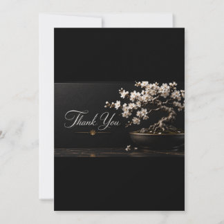 Bonsai Cherry Blossom Thank You Card | Zen Luxury