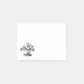Bonsai - Chinese Style - black and white Post-it Notes