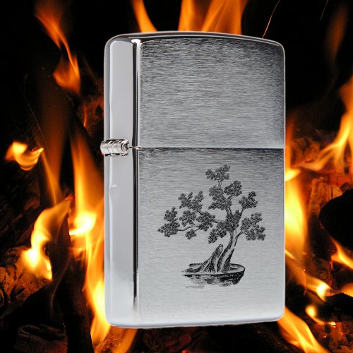 Bonsai _ Chinese Style _ black and white Zippo Lighter