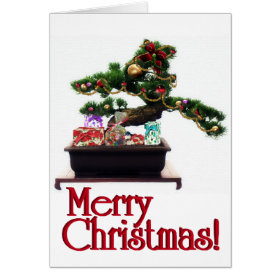Bonsai Christmas Tree Card