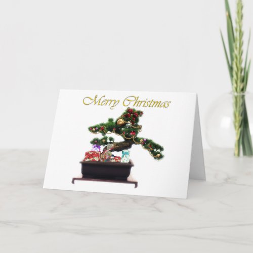 Bonsai Christmas Tree Holiday Card