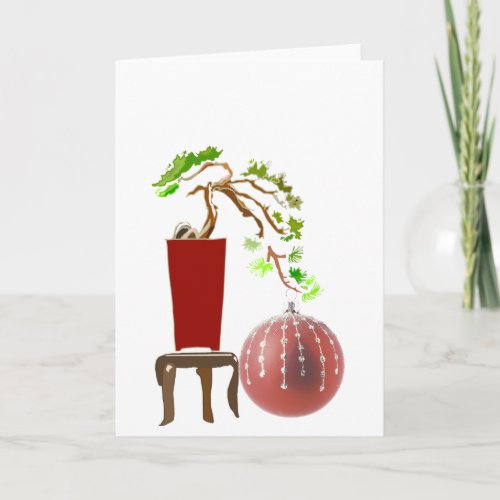 Bonsai Christmas Tree Holiday Card