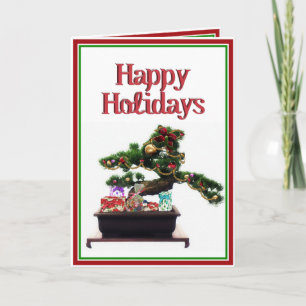 Bonsai Christmas Tree Holiday Card
