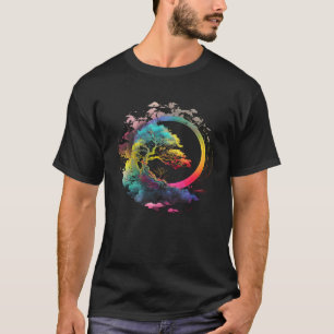 Bonsai Enso zen circle tree of life Japanese spiri T-Shirt