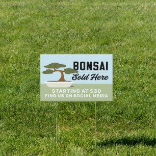 Bonsai for Sale Sign