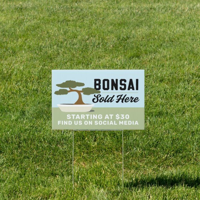 Bonsai for Sale Sign (Insitu)