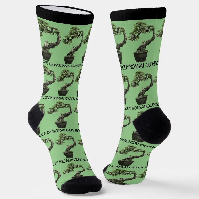 Bonsai guy funny quote for bonsai lovers socks (Angled)