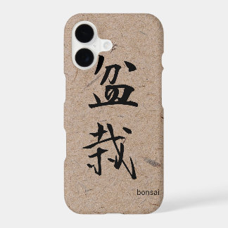 Bonsai in Japanese Kanji on Handmade Paper iPhone 17 Case