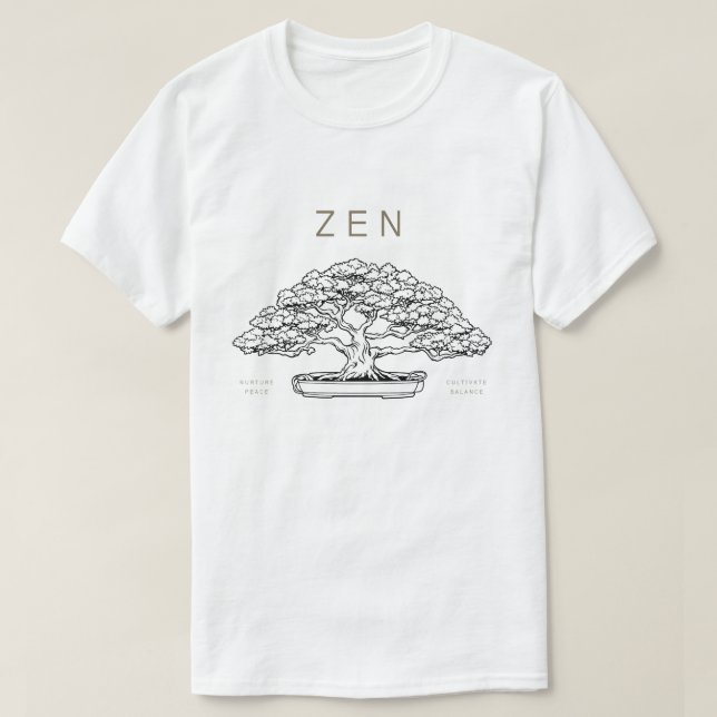 Bonsai, Japanese theme minimalist T-Shirt (Design Front)