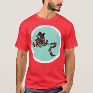 Bonsai Red on Green T-Shirt