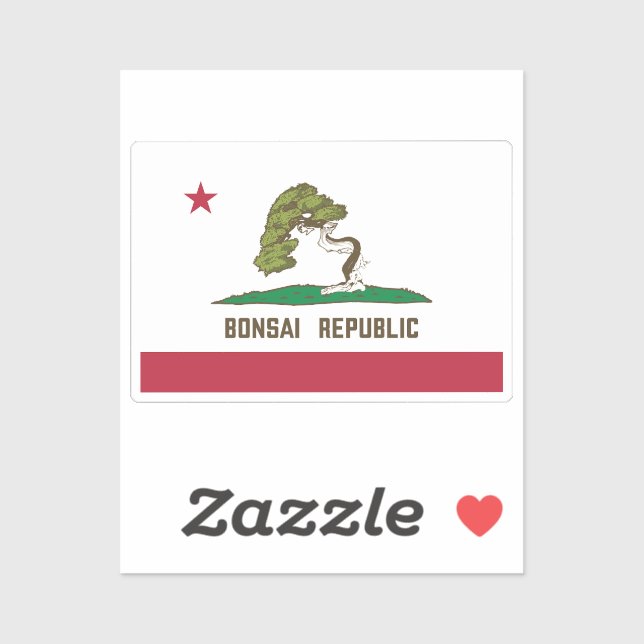 Bonsai Republic Flag Sticker (Sheet)