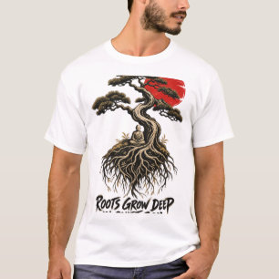 Bonsai Roots Quiet Mind Zen T-Shirt