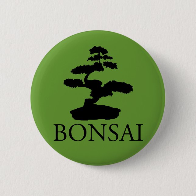 Bonsai Silhouette Button (Front)