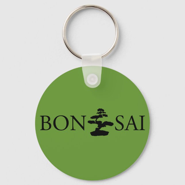 Bonsai Silhouette Keychain (Front)