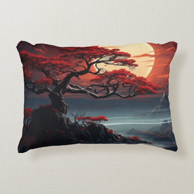 Bonsai Tree  Accent Pillow (Front)