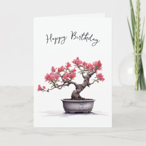 Bonsai Tree Birthday Card