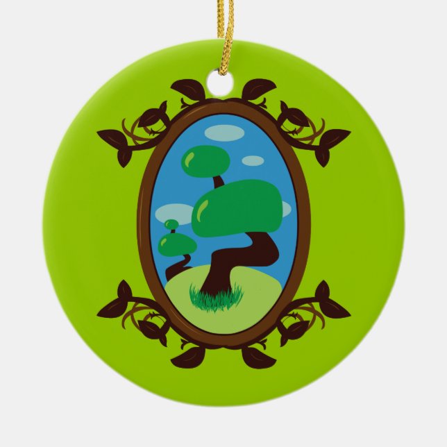 Bonsai Tree Ceramic Ornament (Front)