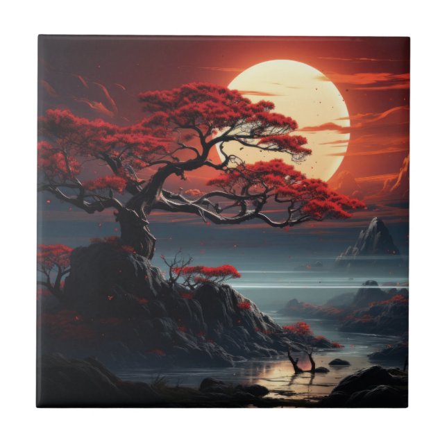 Bonsai Tree  Ceramic Tile (Front)