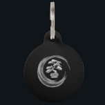 bonsai tree enso circle  buddhist zen calligraphy pet ID tag<br><div class="desc">bonsai tree enso circle  buddhist zen calligraphy</div>