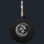 bonsai tree enso circle  buddhist zen calligraphy pet ID tag<br><div class="desc">bonsai tree enso circle  buddhist zen calligraphy</div>