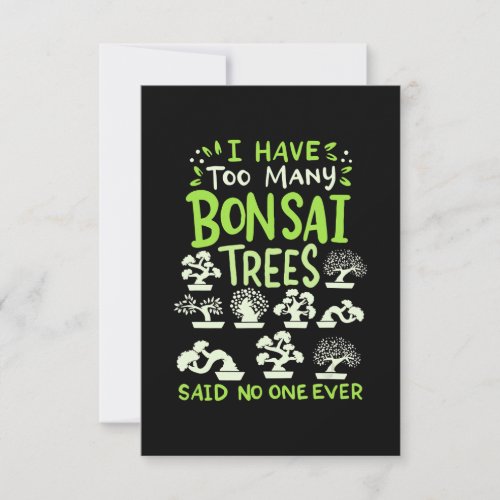 bonsai tree funny saying japanese graphic gift thank you card