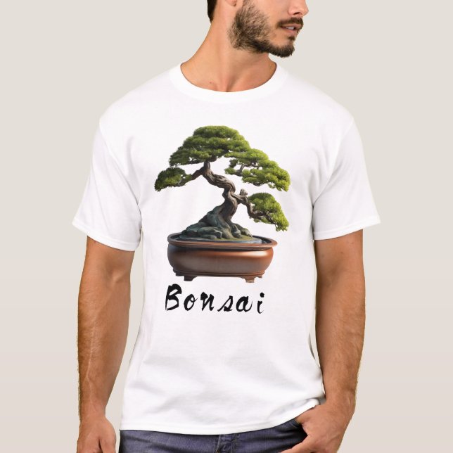 Bonsai Tree - Green T-Shirt (Front)