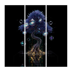 Bonsai Tree   Growing Multiverses Triptych