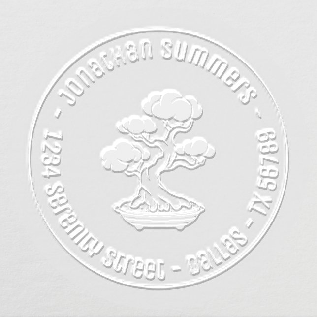 Bonsai Tree in a Tray Round Address Embosser (Design)