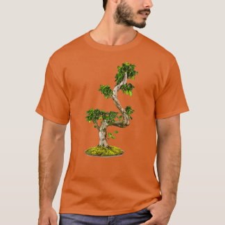Bonsai Tree in hand green Nature isolated white Ba T-Shirt